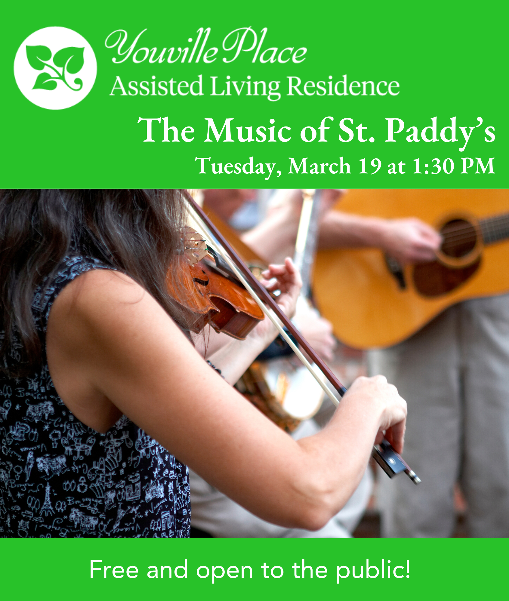 media for web post YP Music of St Paddy March Join us! (11 x 5 5 in)